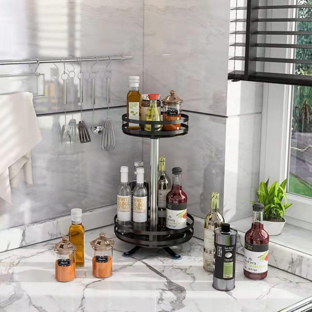 Вращающиеся полки для хранения специй, многоуровневая кухонная полка для хранения, съемная, регулируемая, для ванной комнаты и гостиной, органайзер Simplicity