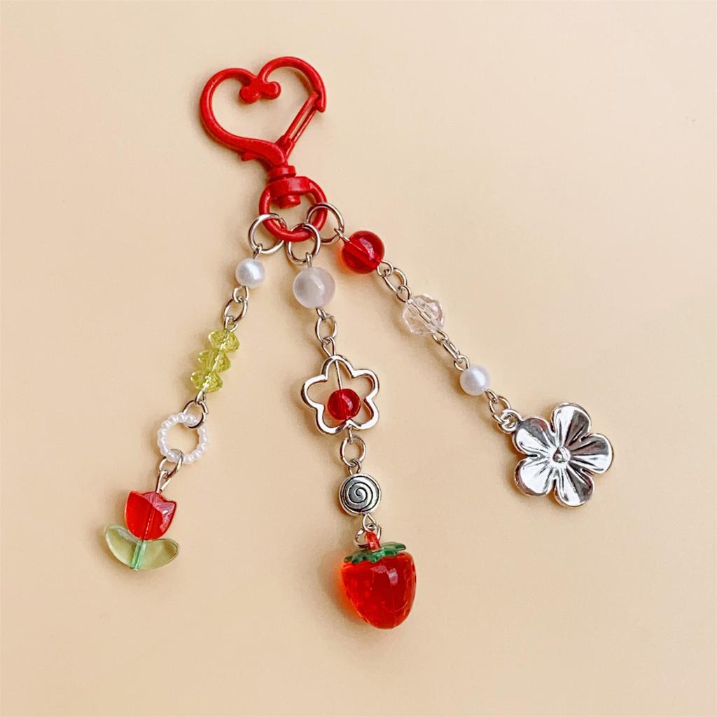 Портативные брелки для телефонов Декорации Фруктовая тематика Телефонные брелки Акриловые эстетические аксессуары для украшения сумок