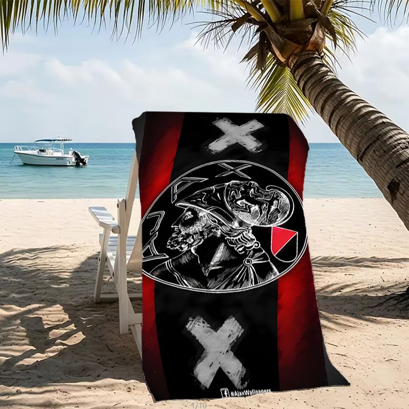 Beach Towel with AFC Ajax Pattern - soft,absorbent,machine washable Lightweight&Modern,swimming,Travel Essentials