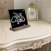 1pc Mini Tabletop Chalkboard Sign With Removed Stand Double-side Blackboard Reusable Blackboard Sign For Party Wedding Cafe