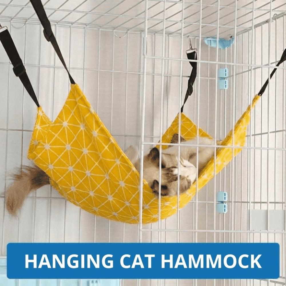 Hanging Cat Hammock Double-sided Cat Bed Cartoon Pet Cage Nest Pet Cage