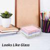 Acrylic Sticky Notes Holder Self Notepad Nonslip Memo Dispenser for Students Family