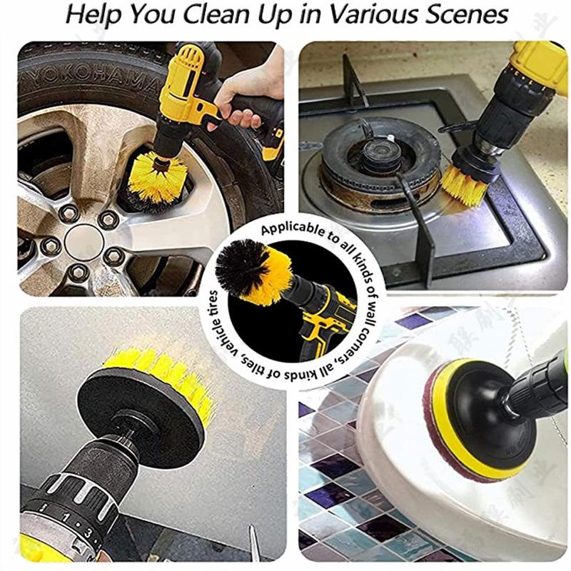 Набор щеток для электрической дрели: Бытовые насадки для скрабирования и чистки