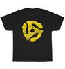 DJ Disc Jockey 45 RPM Adapter Vintage Style Turntable Record T-Shirt Unisex Gift
