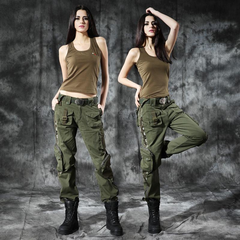 Спортивные рабочие брюки на открытом воздухе, женские повседневные модные брюки с несколькими карманами в стиле милитари, свободные прямые камуфляжные брюки