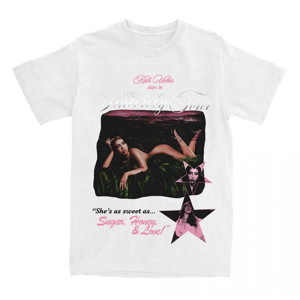 Women Clothing Album Sincerely KALI UCHIS Design T-shirt Unisex Streetwear Cotton Short Sleeve Loose Tshirts O-neck Fashion Tees