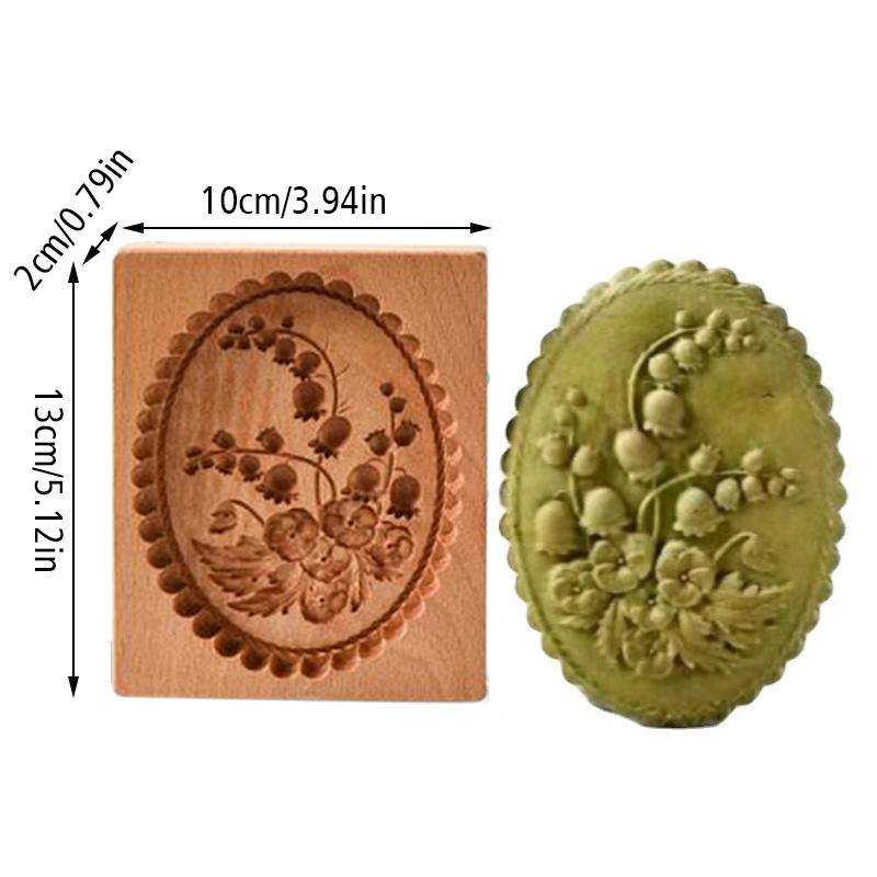 3D деревянные формы для печенья, форма для печенья из семян сосны и розы
