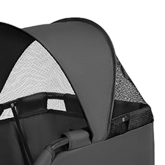 4 Wheels Pet Stroller for Small Dogs Cats Folding Shopping Cart with Canopy for Travelling Shopping Walking Playing