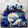Домашний текстиль Мультфильмы Hunter X Hunter Пододеяльник Наволочка Мальчик Девочка Полиэстер Комплект постельного белья Размер King Queen Twin