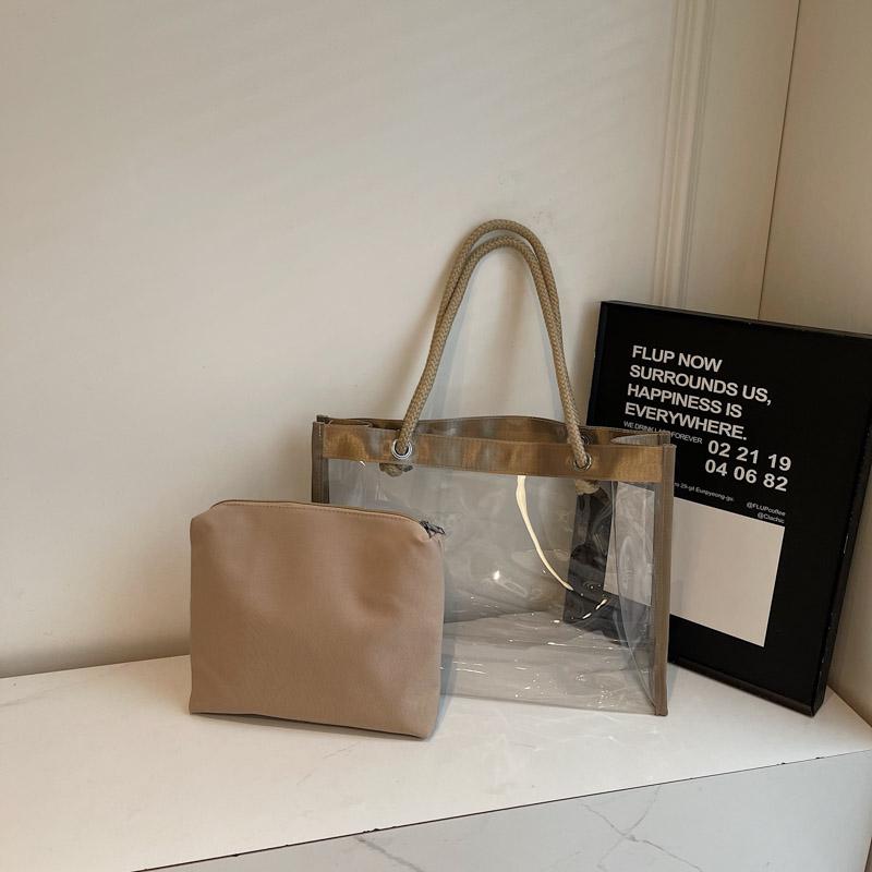 Сумка-тоут женская прозрачная сумка через плечо