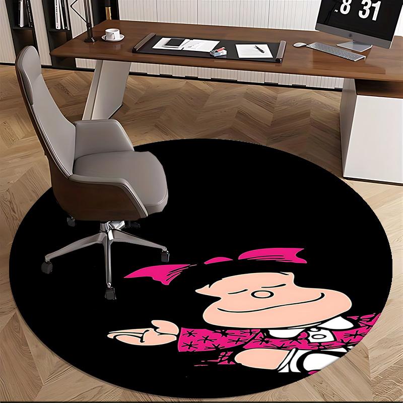 Peanuts Snoopy Chair Mat Round Carpet for Home Office Living Room Bedroom