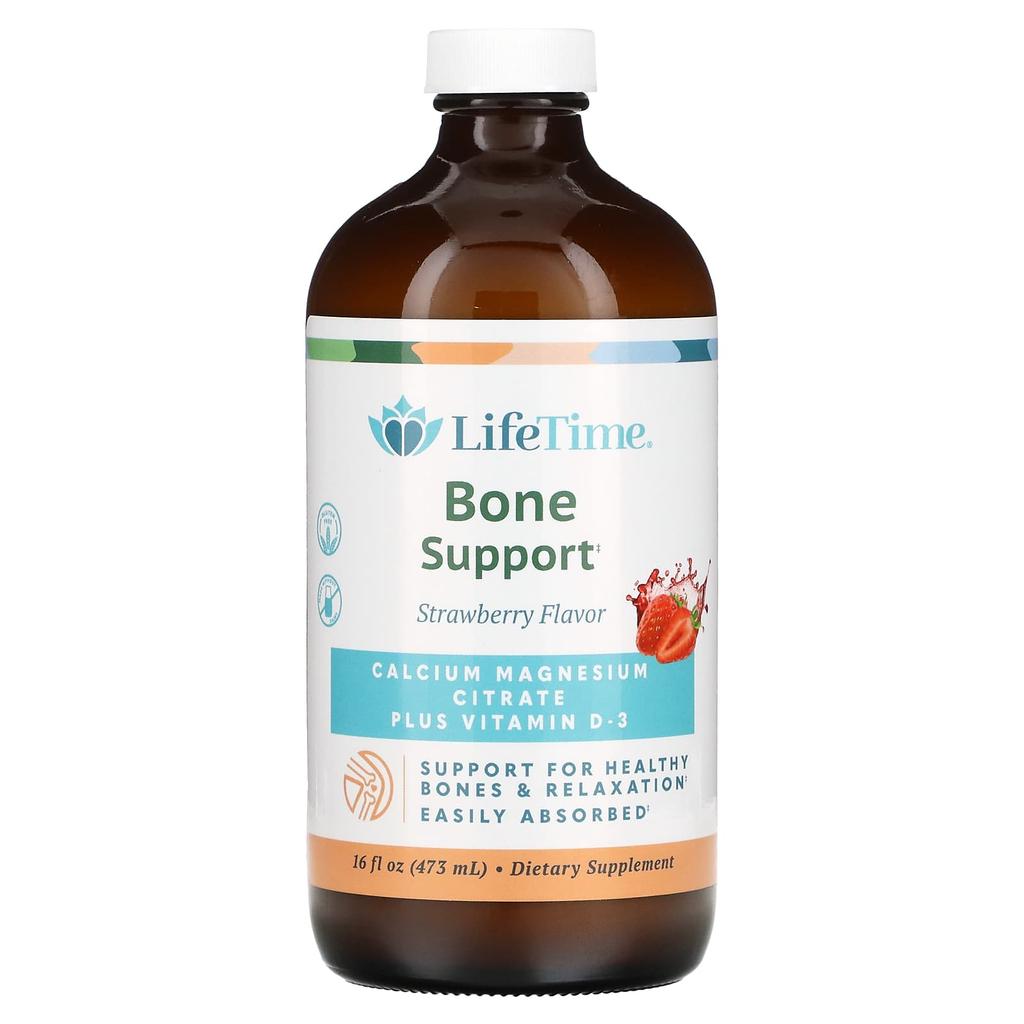 LifeTime Vitamins Bone Support, Strawberry, 16 Fl Oz (473 Ml)