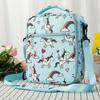 Kids Insulated Lunch Bag With Unicorn Print Adjustable Strap Foldable Oxford Fabric School Lunchbox Students