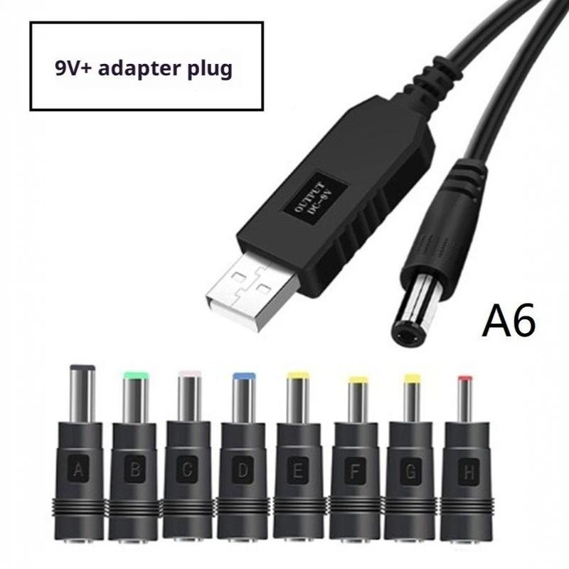USB-преобразователь напряжения с низкими потерями, DC 5В в 9В 12В, повышающий кабель-коннектор для WiFi-роутера, светодиодного освещения, для кемпинга на открытом воздухе