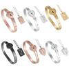 Hot-selling Couple Concentric Lock Bracelet Two-piece Love Lock Bracelet with Key Chain