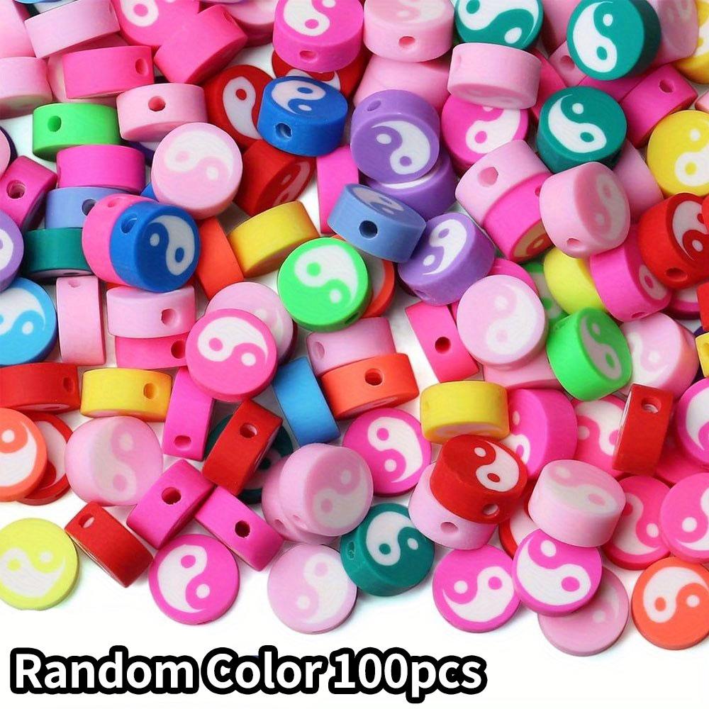 50/100/200 шт. глиняные бусины красочные Инь-Ян полимерная глина разделительные бусины для женщин изготовление ювелирных изделий своими руками браслет ожерелье