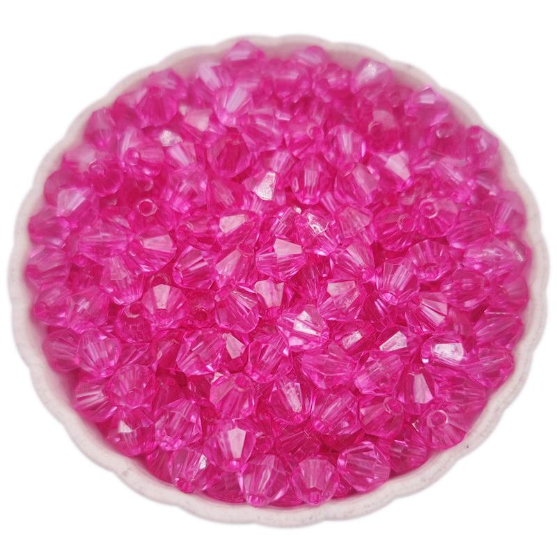 Творческие двухконусные свободные бусины 20-200 шт 5-8 мм акриловые прозрачные для изготовления ювелирных изделий своими руками граненые принадлежности