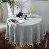 Round Tablecloth Ins Waterproof Oil -Proof And Stain -Proof Picnic Tablecloth Christmas Wedding Household Table Cloth Cover