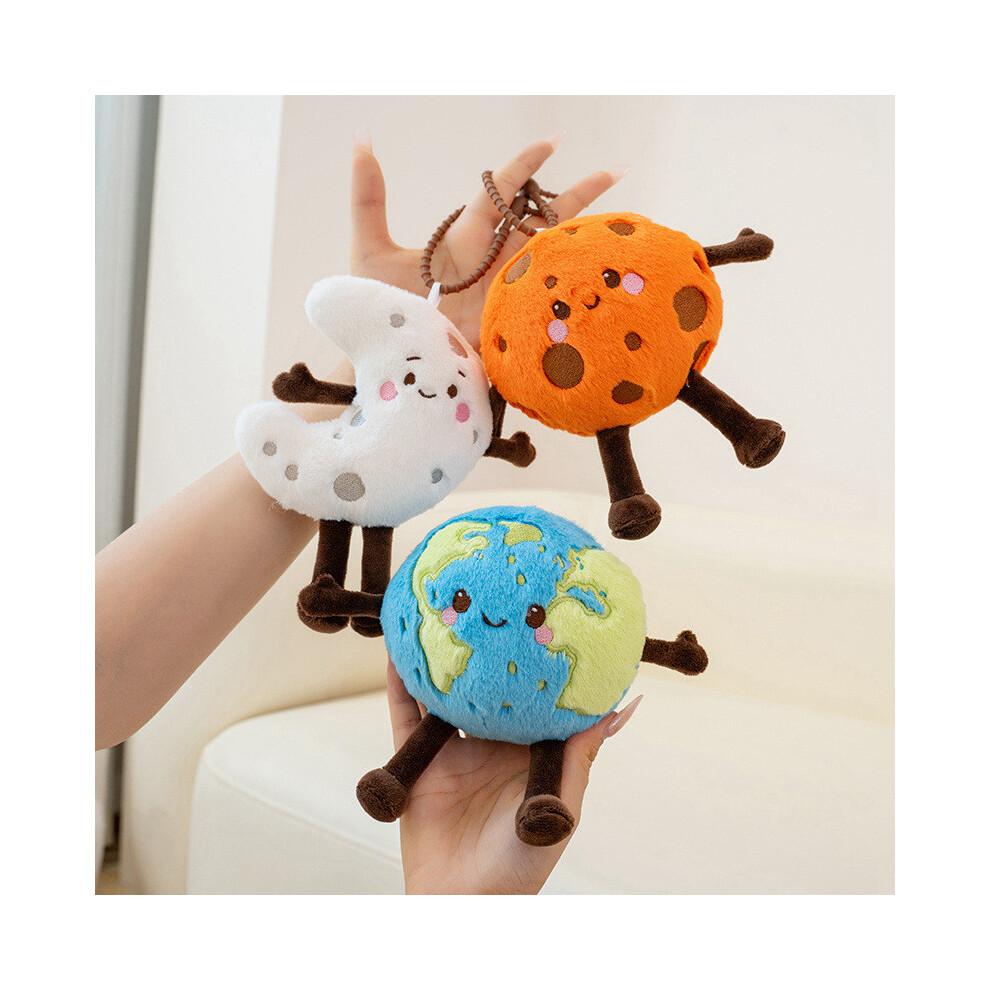 (Earth,10cm)Planet Plush Toy Moon Venus Sun Stuffed Doll Cartoon Bedroom Decoration Gift