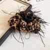 Large Summer Lace Edge Bow Claw Clip Hair Accessory for Women - Multi-Layer Feather Design
