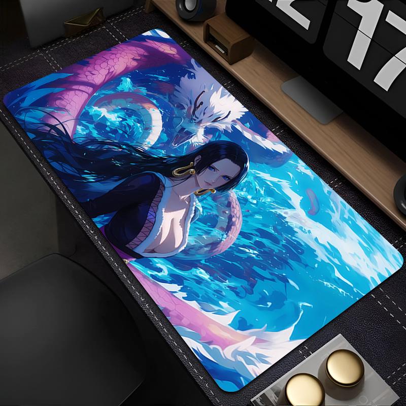 Mouse Pad one piece Boa Hancock Anime Gamer Gaming Accessories Varmilo Keyboard Pad XXL Computer Rubber Desk Mat Carpet Mousepad