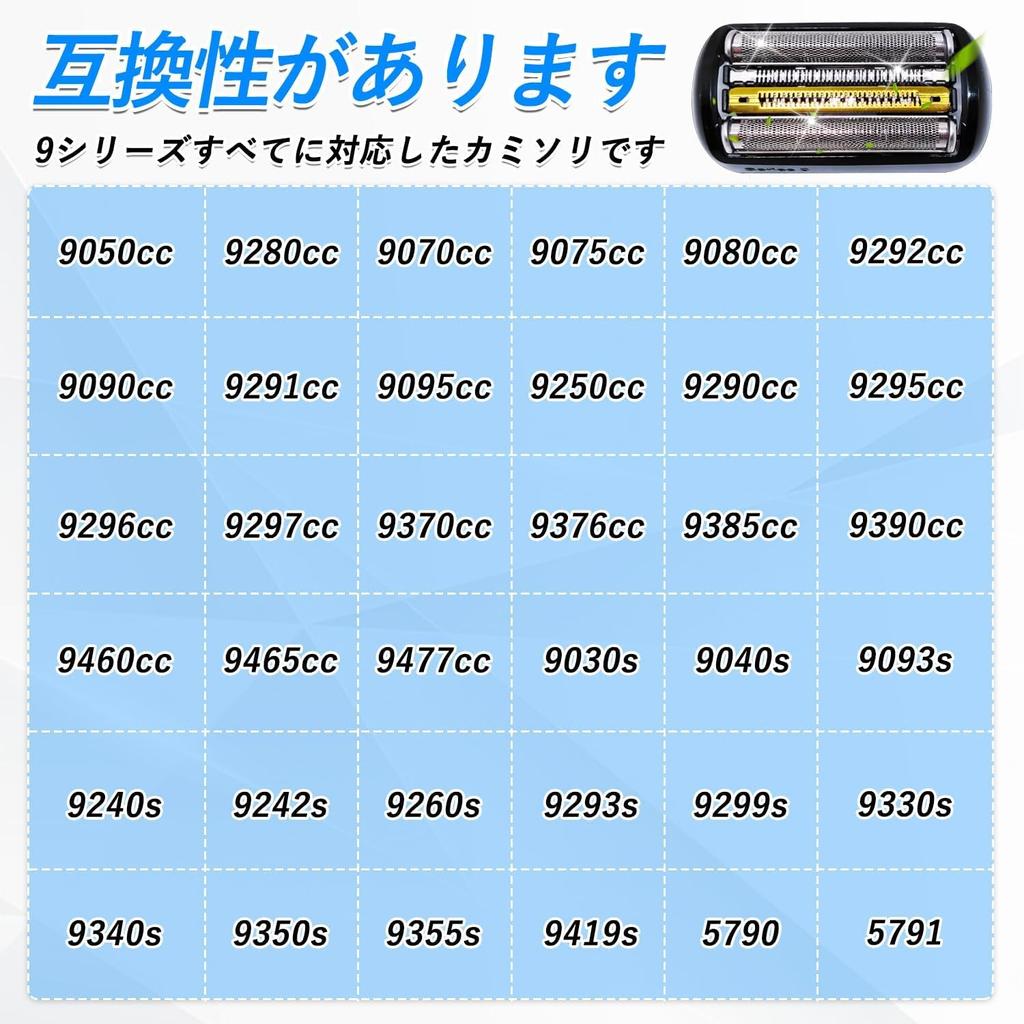 Braun Compatible Replacement Blades for Series 9 Replacement Blades 92S 92B Replacement Blades Compatible with Series 9 Series 9 Shaving Head Braun