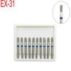 EX-31 10 шт./кор. стоматологические высокоскоростные алмазные боры стоматологические средние алмазные стоматологические инструменты для полировки