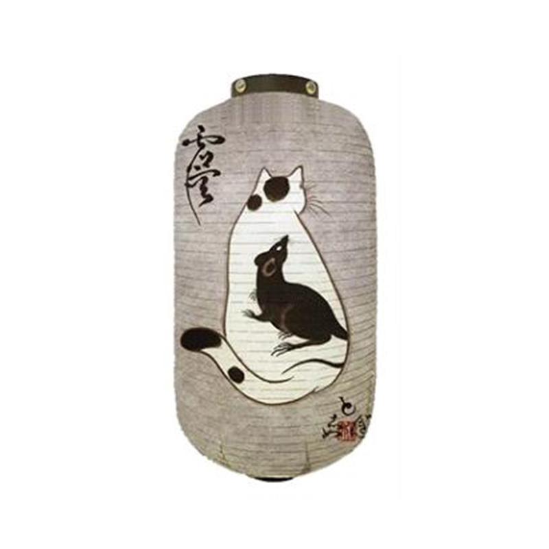 Japanese Style Samurai Cat Hanging Lamp Party Decor Gothic Samurai Cat Lantern Restaurant Izakaya Sushi Shop Advertising Sign