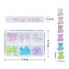 30pcs Aurora Mixed Resin Nail Charms 3D Ribbon Flower Bear Butterfly Nail Rhinestone Decoration Parts DIY Manicure Supplies