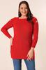 Off-the-Shoulder Plus Size Sports Tunic Sweater