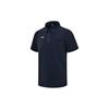 Li Ning Sponsorship Series Brand Logo Print Slim Fit Short Sleeve Polo Shirt Men Polo Shirts Ink-Blue APLS227-2