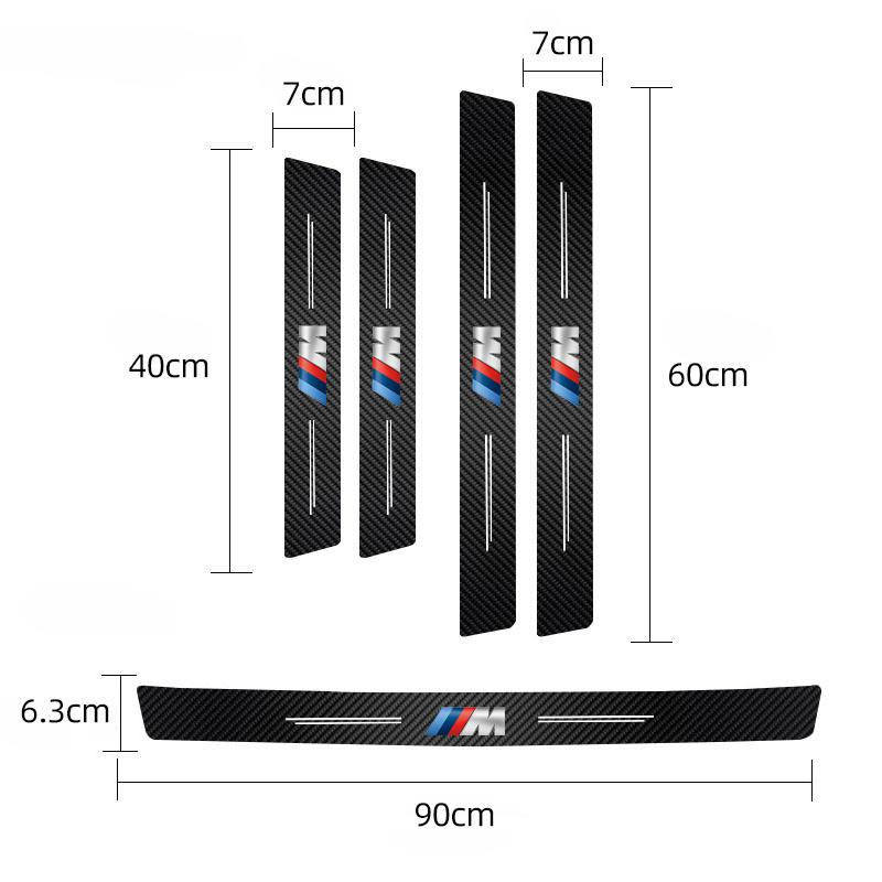 Car Door Decals Carbon Fiber Threshold Anti Scratch For BMW F20 F40 F30 F34 F22 F44 F32 F36 F07 F10 E70 E46 E90 E92 E60 E39 OH6