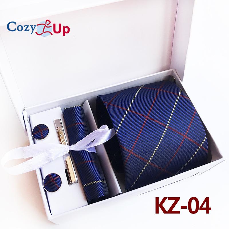 Cozy Up Набор из 6 предметов, мужские галстуки с узором пейсли, включая галстук, квадратный шарф, манжеты, зажим для галстука, подарочная коробка