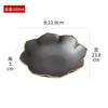 Black Gold Edged Ceramic Deep Plate Salad Plate Dessert Plate Dim Sum Snack Plates Thick Soup Plates Hotel Creative Tableware