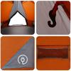 Teepee Tent for 6 Persons Gray and Orange 431 x 366 x 185 cm