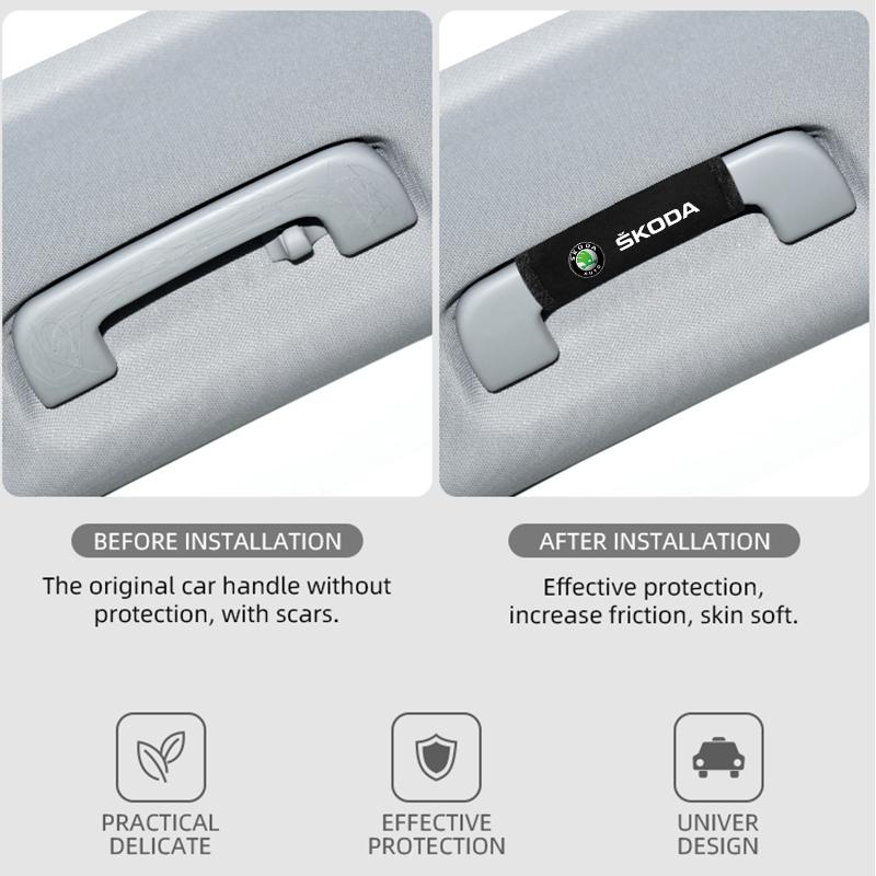 Valve Stems & Caps Car Roof Handle Protection Cover Gloves For Skoda Fabia Superb Rapid Mk3 car Styling MN7
