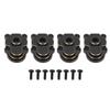 4Pcs RC Knuckle Cover Brass High Strength Rust Resistant RC Axle Gear Cover for FMS 1 24 FCX24 RC Crawler Black