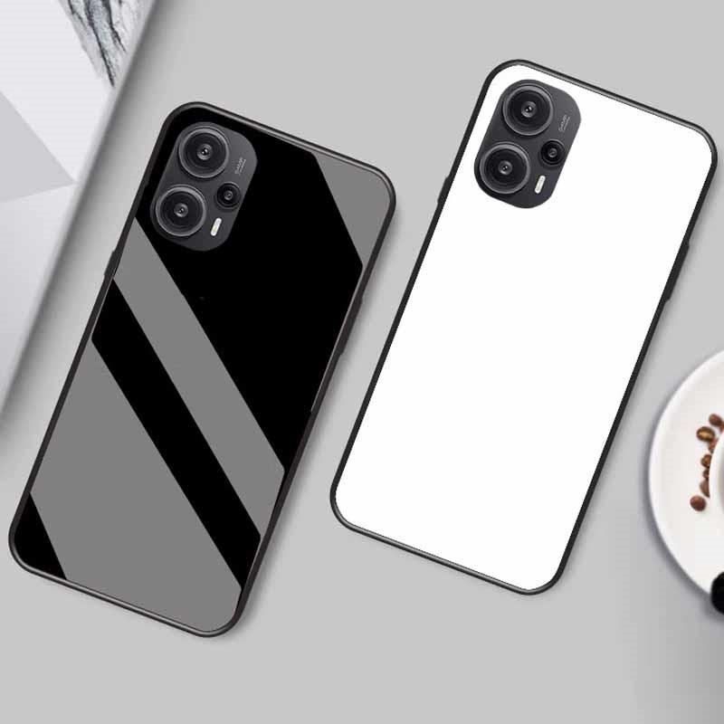 Tempered Glass Phone Case For Xiaomi Poco F5 5G F5Pro Cover Poco F5 Pro Redmi Note 12S 12C 12 4G Luxury Hard Back Bumper PocoF5