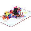 3D PopUp Открытка 3D Такса Собака для Валентина, Юбилеев, Подарочная Карта