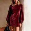 Women S Corduroy Long Sleeve Loose Straight Short Casual Skirt