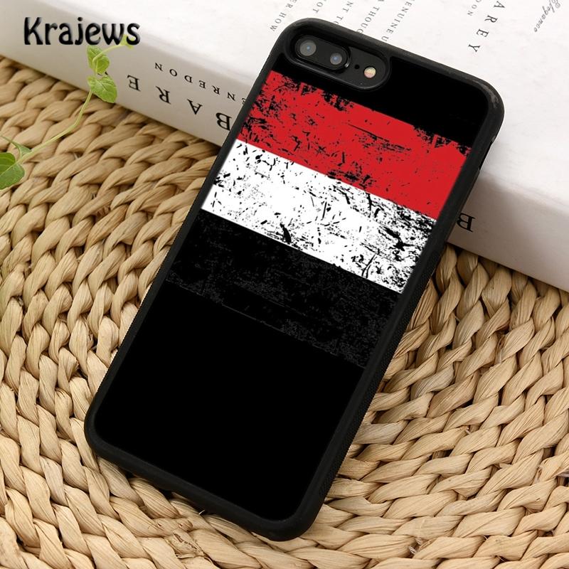 Krajews Чехол для телефона с тематикой Флага и Герба Йемена для IPhone 18 17 Air 16 15 14 plus 11 12 13 pro max Fundas