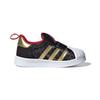 Adidas Superstar 360 I Китайские новогодние детские кроссовки Black Core-Black Gold-Metallic GX6337