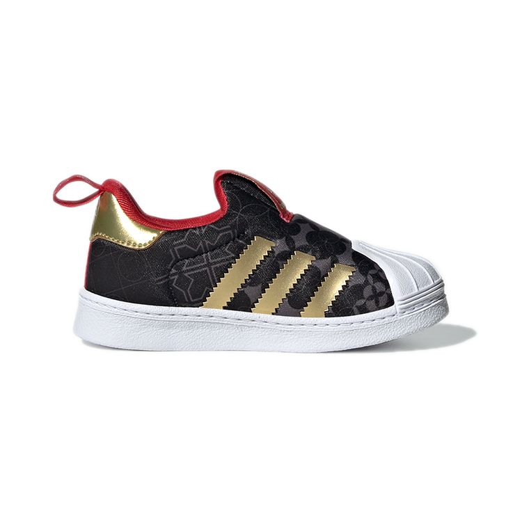 Adidas Superstar 360 I Китайские новогодние детские кроссовки Black Core-Black Gold-Metallic GX6337