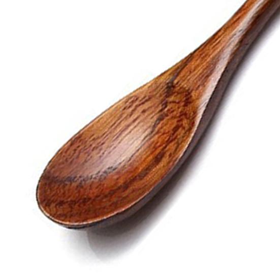 7Pcs Small Wooden Spoons Set Eco Friendly Long Handle Mini Table Spoon for Cooking Serving DIY Projects