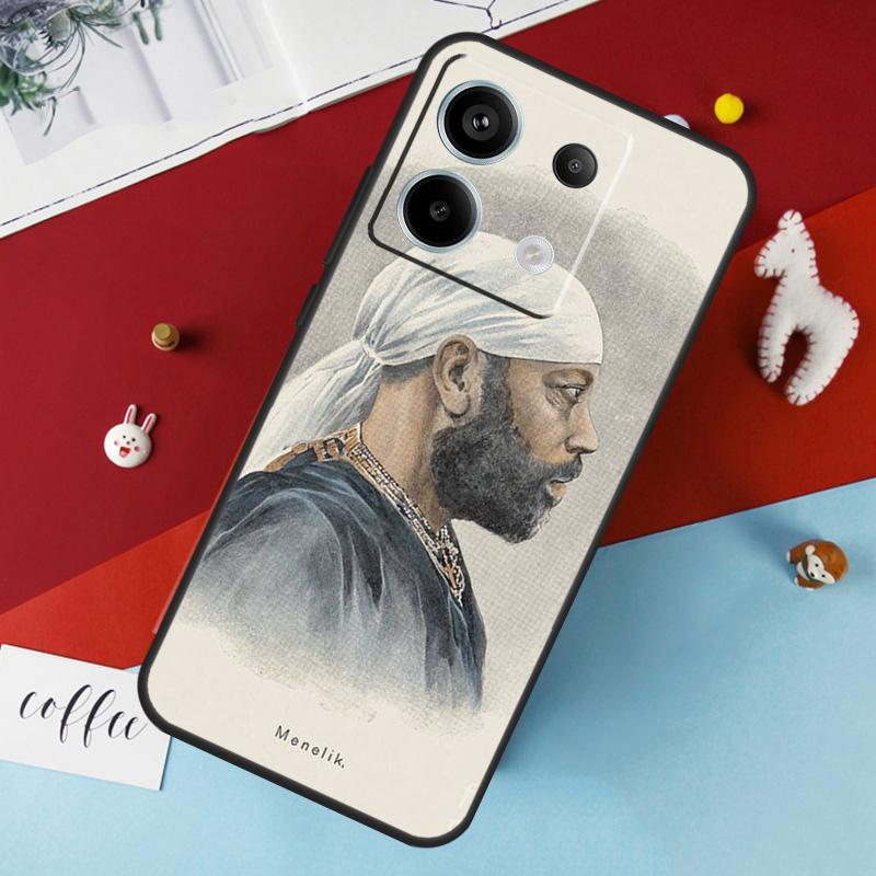 Император Менелик II Эфиопский Чехол Для Xiaomi Redmi Note 13 12 11 8 9 10 Pro Note 12S 11S 10S Redmi 12 10C 12C 13C Чехол