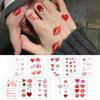 10Pcs Temporary Tattoo Stickers Red Love Heart Lips Rose Waterproof Fake Decals Body
