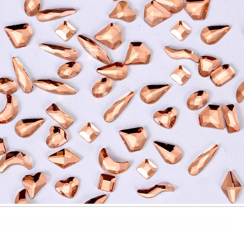 Water Red Nail Art Diamond Mixed Flat Bottom Special-Shaped Diamond Glass Crystal Diy Glass Nail Art Jewelry