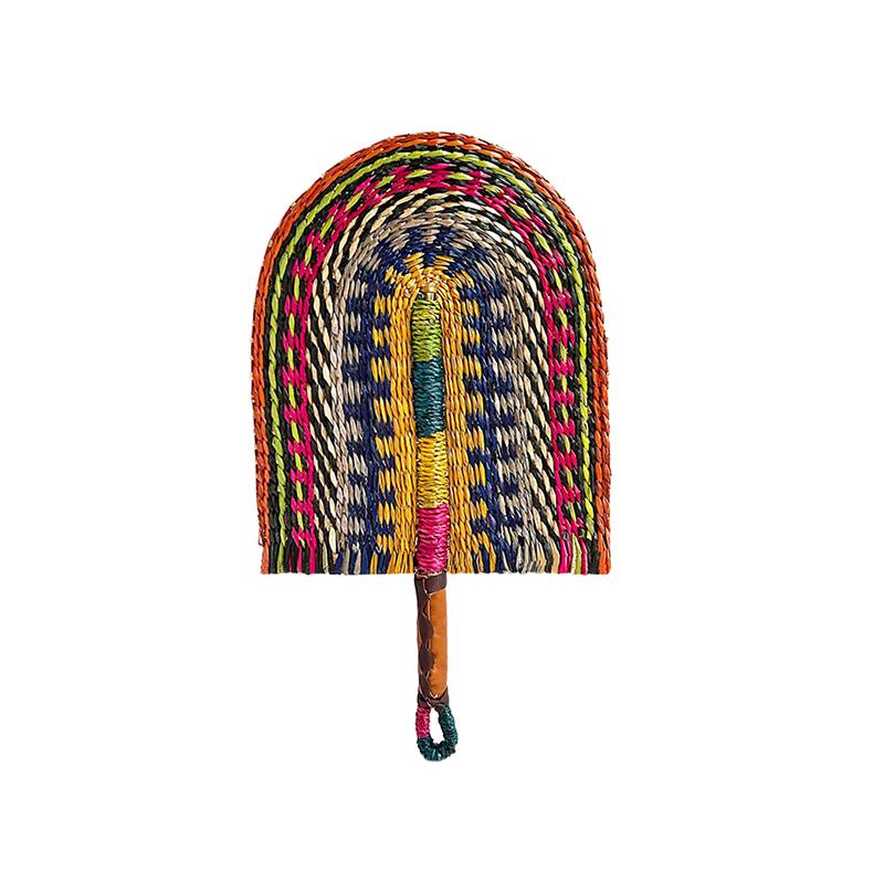 Плетеный соломенный веер, летний охлаждающий веер из травы, веер ручной работы, скандинавские подвесные украшения для спальни, свадебной вечеринки, домашнего декора