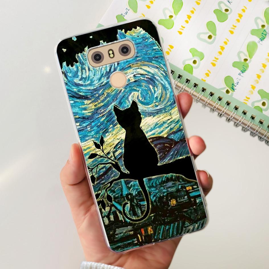 Чехол для LG G6 Plus LGM-G600K Чехлы для телефонов Популярный Цветок Мягкий Силикон Прозрачный Защитный Корпус Для LG G6 G 6 LG6 LGG6+ Задняя Крышка