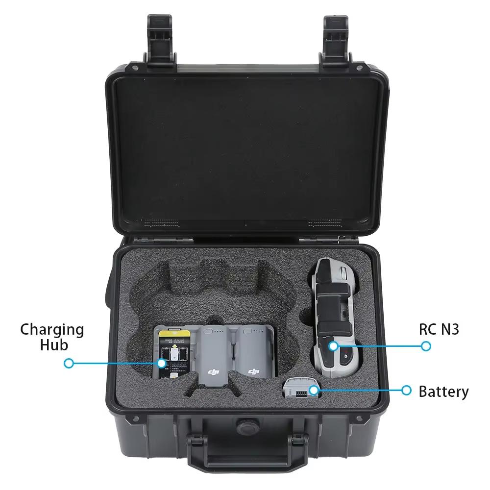 Портативный защитный кейс для DJI NEO 2 Защитный взрывозащищенный кейс Жесткий кейс-переноска Чемодан для аксессуаров дрона DJI RC N3